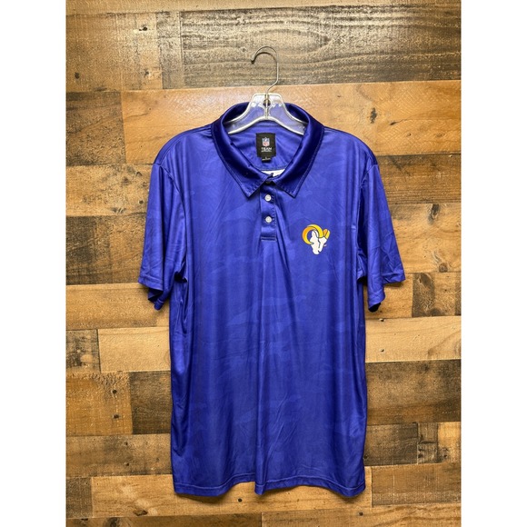 NFL Team Apparel Other - Los Angeles Rams NFL Team Apparel Royal Blue‎ Polo Shirt Mens Large